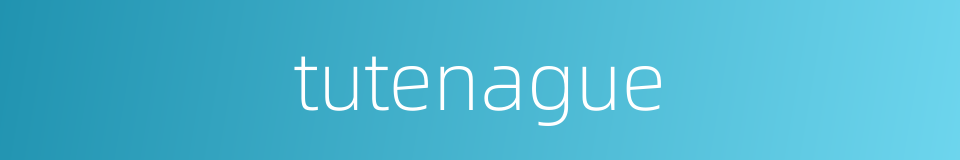tutenague的同义词