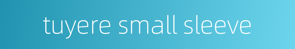 tuyere small sleeve的同义词