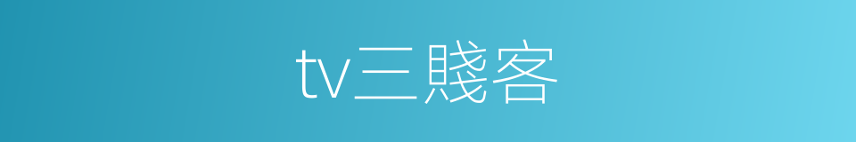 tv三賤客的同義詞