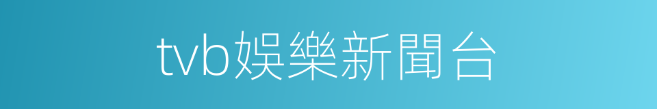 tvb娛樂新聞台的同義詞