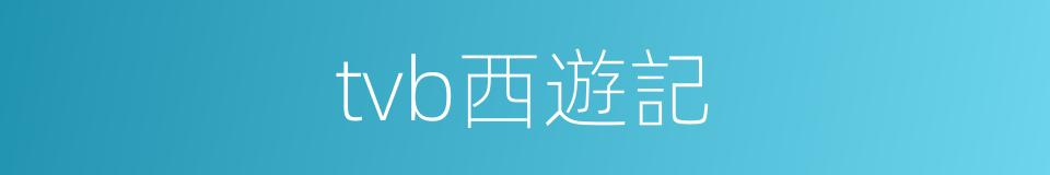 tvb西遊記的同義詞
