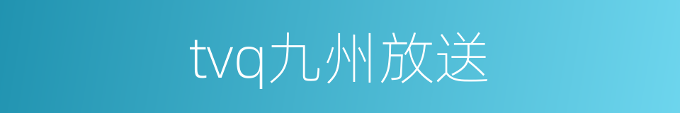tvq九州放送的同义词