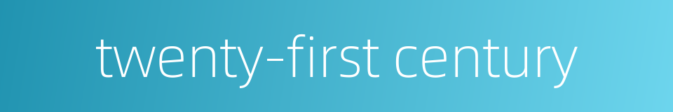twenty-first century的同义词