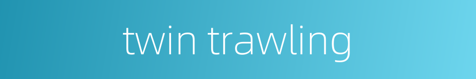 twin trawling的同义词