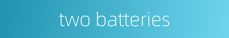 two batteries的同义词