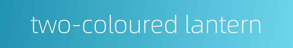 two-coloured lantern的同义词