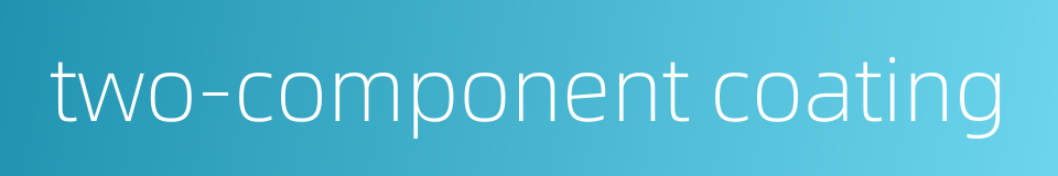 two-component coating的同义词