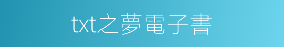 txt之夢電子書的同義詞