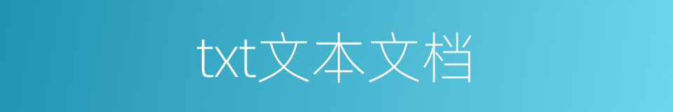 txt文本文档的同义词