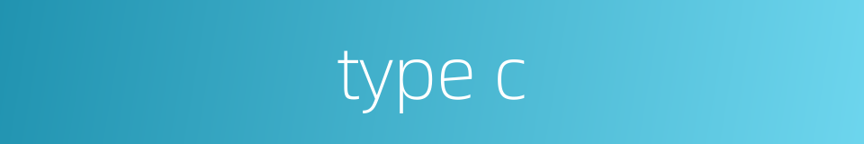 type c的同义词