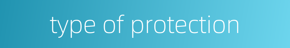 type of protection的同义词
