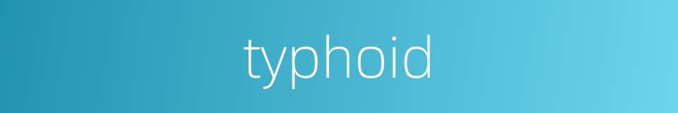 typhoid的同义词
