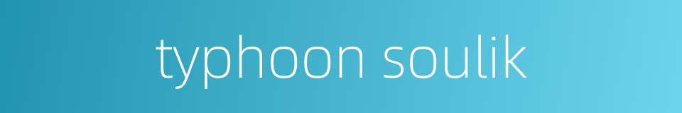 typhoon soulik的同义词