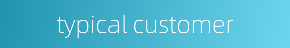 typical customer的同义词