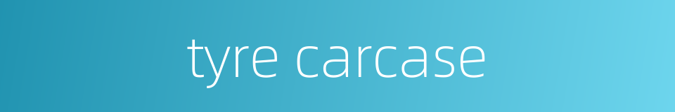 tyre carcase的同义词
