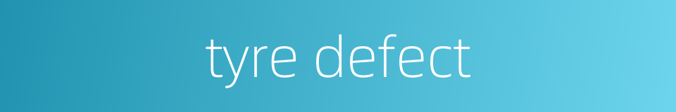 tyre defect的同义词