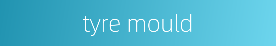 tyre mould的同义词