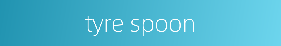 tyre spoon的同义词
