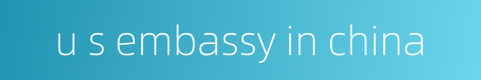 u s embassy in china的同义词