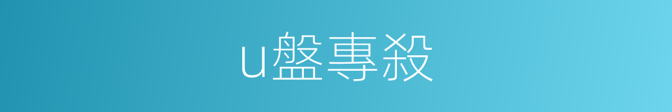 u盤專殺的同義詞