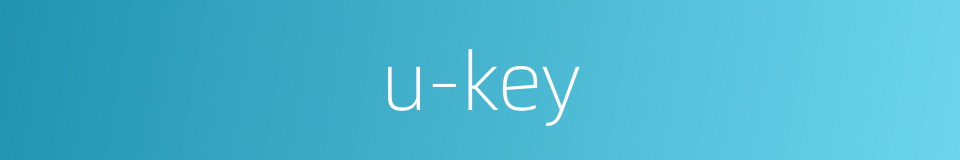 u-key的同义词