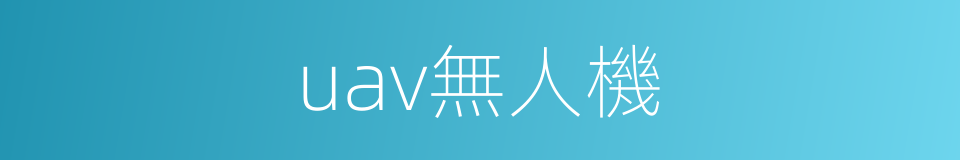 uav無人機的同義詞