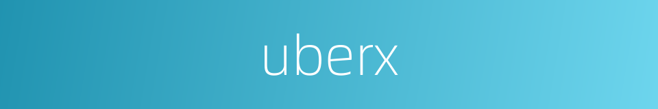 uberx的同义词