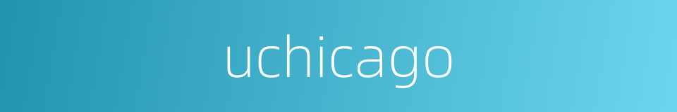 uchicago的同义词