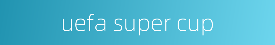 uefa super cup的同义词
