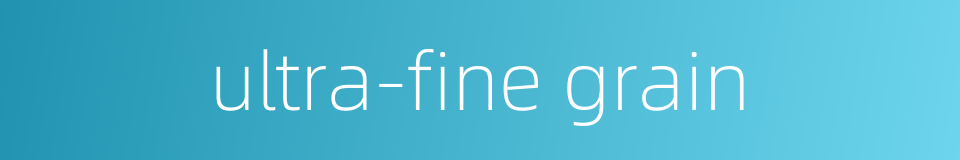 ultra-fine grain的同义词