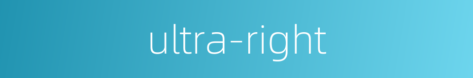 ultra-right的同义词