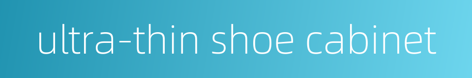 ultra-thin shoe cabinet的同义词