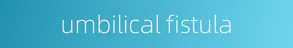 umbilical fistula的同义词