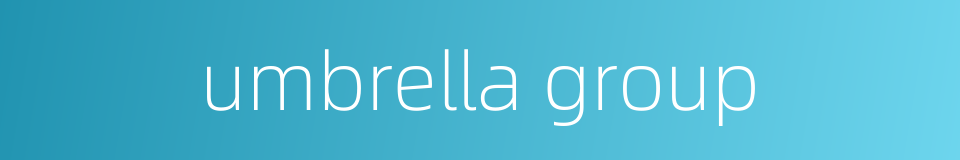 umbrella group的同义词