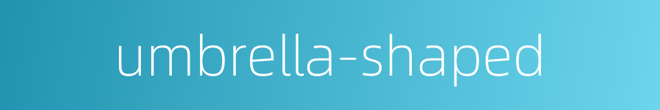 umbrella-shaped的同义词