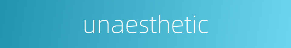 unaesthetic的同义词