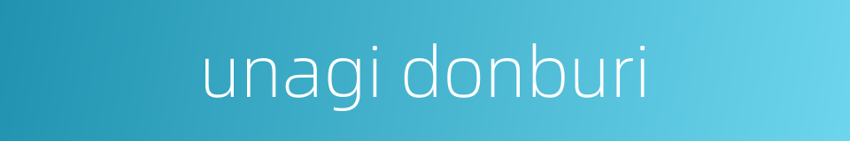 unagi donburi的同义词