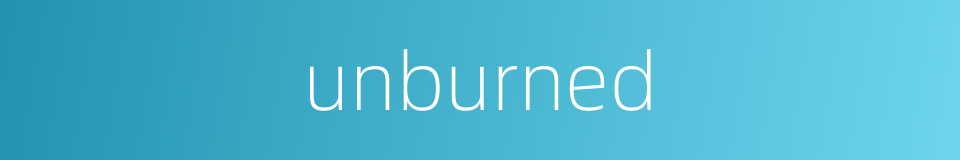 unburned的同义词