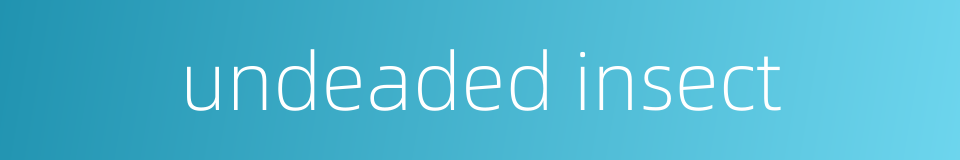 undeaded insect的同义词