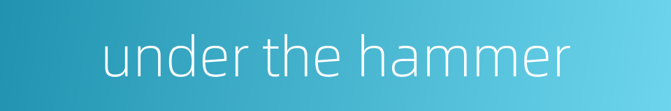 under the hammer的同义词