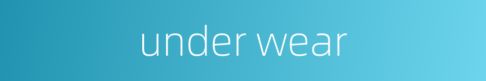 under wear的同义词