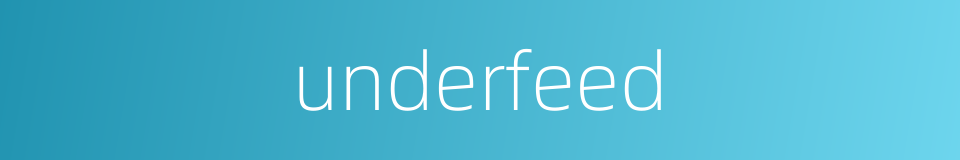 underfeed的同义词