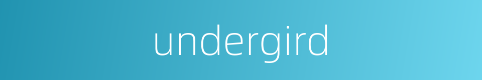 undergird的同义词