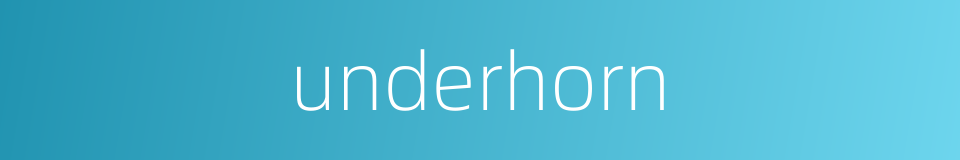 underhorn的同义词