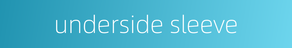 underside sleeve的同义词