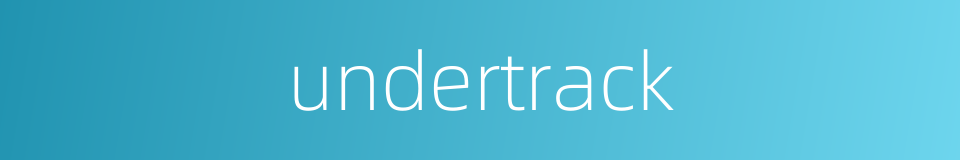 undertrack的同义词