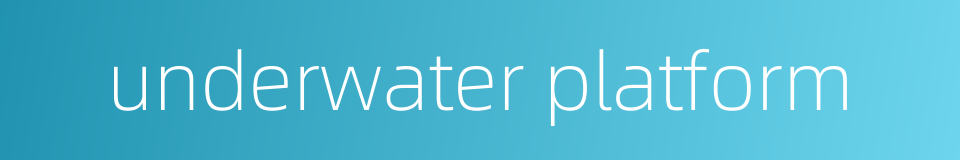 underwater platform的同义词