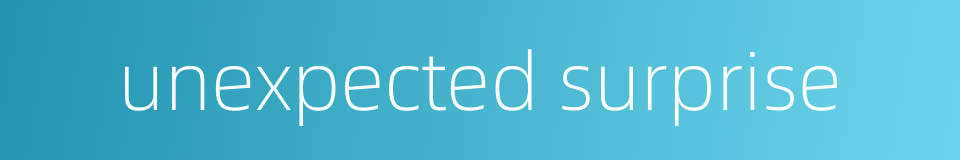 unexpected surprise的同义词