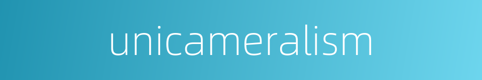 unicameralism的同义词