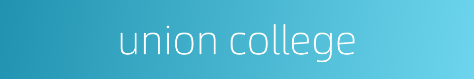 union college的同义词